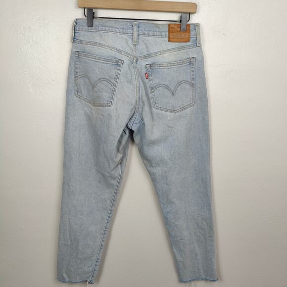 Levis Wedgie Icon Fit Jeans Womens 27 Light Wash Preppy Button Fly Boho Straight - Picture 8 of 13